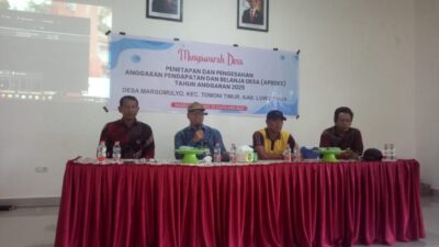 Desa Margomulyo Tomoni Timur Tetapkan APBDes 2025 Sebesar Rp2,7 Miliar