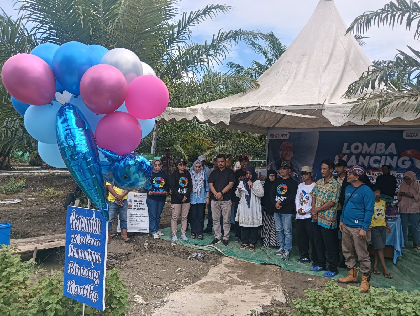 Wakil Bupati Luwu Timur Buka Secara Resmi Lomba Mancing Sekaligus Peresmian Kolam Pemancingan BINTANG KARTIKA di Desa Solo