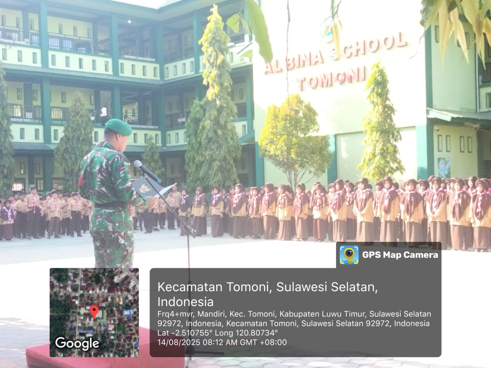 Babinsa Kalpataru Hadiri Upacara Peringatan Hari Pramuka ke 64 Tahun