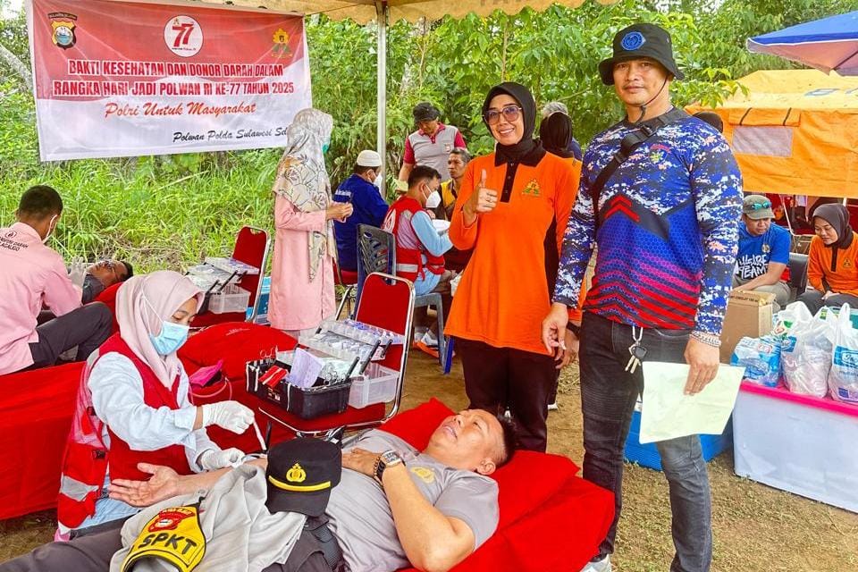 Sambut HUT ke-77, Polwan Polres Luwu Timur Hadirkan Program Sosial untuk Masyarakat