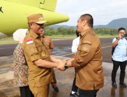Bupati Luwu Timur Jemput Gubernur Sulteng di Sorowako, Hadiri First Cut Ceremony BB1 Project