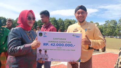 Mas Carik Sekdes Wonorejo Timur Hadiri Upacara Sumpah Pemuda, Sekaligus Mewakili Penerimaan Santunan Ketenagakerjaan