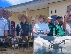 Bupati Luwu Timur Panen Padi dan Uji Drone Pertanian di BPP Wotu