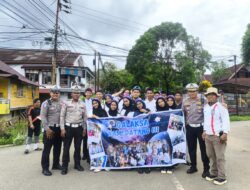 Sat Lantas Polres Luwu Timur Amankan Jalannya Pawai Porseni SMAN 1 Luwu Timur