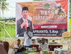 Reses DPRD Luwu Timur, Aprianto S.Kep, Wujudkan Proteksi Perkuburan dan Dukungan Rumah Ibadah di Beringin Jaya