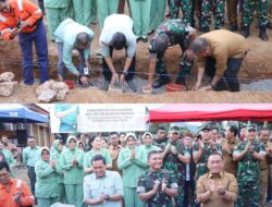 Bupati Irwan Bersama Pangdam Hasanuddin Letakkan Batu Pertama Pembangunan KDMP Sorowako