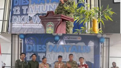 Kades Lampenai Hadiri Perayaan Hari Jadi ke-12 DKR Pramuka Kecamatan Wotu, Apresiasi Semangat Pramuka Desa