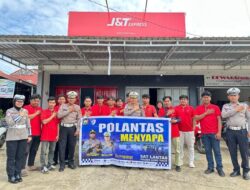 Satlantas Polres Luwu Timur Gelar Polantas Menyapa dan Mappetabe di Kantor J&T
