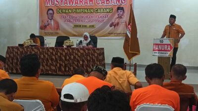 Ketua DPD Hanura Sulsel Tegaskan Pentingnya Soliditas Kader di Muscab Luwu Timur