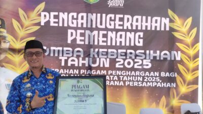 Kecamatan Angkona Sabet Juara III Lomba Kebersihan Antar OPD Pemkab Luwu Timur