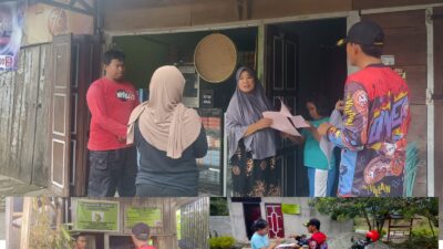 Kaur Perencanaan Desa Sindu Agung Dampingi Penyerahan Surat Teguran Pangkalan LPG