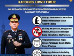Polres Luwu Timur Serukan Larangan Balap Liar dan Petasan Selama Ramadhan