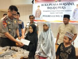 Polres Luwu Utara Gelar Buka Puasa Bersama Insan Pers dan Memberikan Santunan Kepada Anak Yatim Piatu
