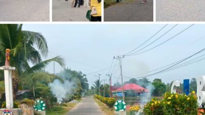 Pemdes Kalatiri Gelar Gotong Royong, Fokus Bersihkan Pintu Masuk dan Taman CLBK