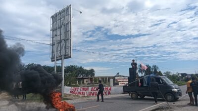 Aksi Penuntutan Pemekaran Provinsi Luwu Raya Kembali Digelar di Wotu