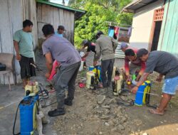 Pemdes Bahari Gotong Royong di Jalan Poros Desa