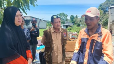 BPBD Luwu Timur Tinjau Lokasi Puting Beliung di Desa Burau Pantai