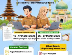 Pemkab Luwu Timur Umumkan Jadwal WFA ASN Jelang Nyepi dan Idulfitri 2026