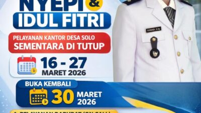 Pemdes Solo Tutup Pelayanan Sementara Selama Cuti Bersama, Layanan Darurat Tetap Dibuka
