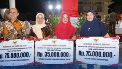 Wakil Ketua II DPRD Lutim, Hj. Harisah Suharjo Hadiri Momen Tiga Penghargaan