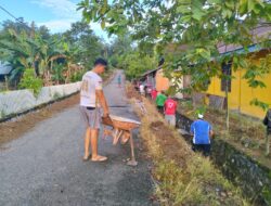 Dukung Program Bupati, Pemdes Pancakarsa Kompak Gotong Royong