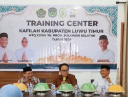 Mantapkan Persiapan, Sekda Lutim Buka Training Center Kafilah MTQ Tingkat Sulsel