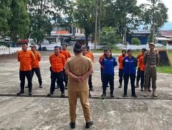 Apel Gabungan BPBD, Damkar, Dinsos, dan Satpol PP Digelar di Kantor BPBD Luwu Timur