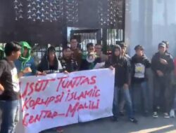 Pengurus pusat Ikatan pelajar mahasiswa luwu timur (IPMA Lutim) Gelar Aksi di Kejati Sulsel, Desak Pengusutan Proyek Islamic Center Malili