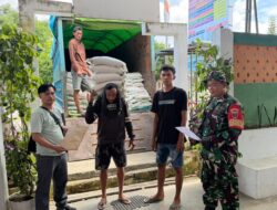 Pemdes Lagego Distribusikan Logistik Bantuan Pangan 2026, Babinsa Turut Dampingi