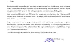 PT Haerani Gas Skorsing Pangkalan LPG 3 KG di Kalaena