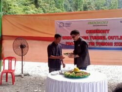 Camat Tomoni Hadiri Ceremony Breakthrough Tunnel Outlet–Inlet PLTM Tomoni 2×5 MW di Rante Mario
