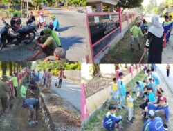 Jum’at Bersih Juara, Aparat dan Warga Sindu Agung Kompak Jaga Lingkungan