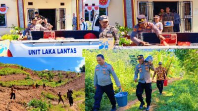 Polsek Mangkutana Dampingi dan Serahkan Bantuan untuk Korban Kebakaran di Rantemario