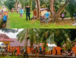 Pemdes Teromu dan UPT SDN 150 Mangkutana Gelar Jumat Bersih di Area Sekolah dan Lapangan Desa