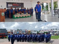 Upacara Penutupan Diklat Pemadam 1 Digelar di Lapangan Tomoni