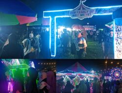 Hari Pertama Pasar Malam HGN Family 02 di Lapangan Beringin Jaya Padat Pengunjung