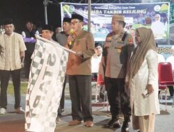 Gemuruh Takbir Warnai Malam Idul Adha di Malili, Sekda Lutim Lepas Peserta Takbir Keliling
