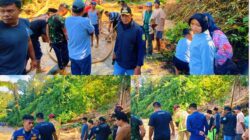 Longsor Putus Akses Jalan di Desa Cendana, Damkar dan Camat Burau Sigap Turun ke Lokasi