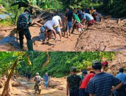 Warga dan Damkar Gotong Royong Bersihkan Longsor, Jalan Desa Cendana Kini Sudah Bisa Dilalui Roda Dua