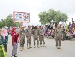Satpol PP Luwu Timur Kawal Karnaval Budaya HUT ke-23 Luwu Timur, Kegiatan Berlangsung Aman dan Tertib