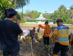 Tim Reaksi Cepat Bergerak, Tanggul Irigasi di Sindu Agung Ditangani untuk Cegah Jebol