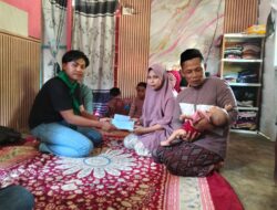 Kades Sindu Agung Dampingi Penyaluran Bantuan untuk Bayi Penderita Gangguan Jantung