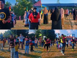 Semarak HUT Desa Wonorejo Timur, Senam Massal Berhadiah Meriahkan Lapangan Desa