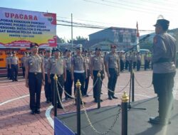 Kapolres Luwu Utara Pimpin Upacara Kenaikan Pangkat 96 Personel di Halaman Mako Polres