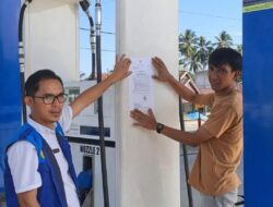 Disdakop-UKMP Luwu Timur Sosialisasikan Surat Edaran Bupati di SPBU Jalajja