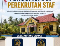 Pemdes Teromu Buka Rekrutmen Unsur Staf Perangkat Desa, Pendaftaran Mulai 23 Juli 2026