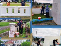 Semarak HUT RI ke-81, Pegawai Kantor Camat Burau Gotong Royong Percantik Lingkungan Kantor