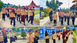 Semangat HUT RI ke-81, SDN 180 Tampak Siring Siapkan Tim Gerak Jalan Meski Keterbatasan Siswa