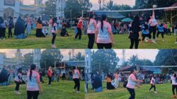 Dukung Semangat Olahraga, Kepala Puskesmas Mangkutana Saksikan Pertandingan Voli Putri