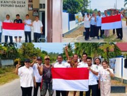 Semarak HUT RI ke-81, Pemdes Pepuro Barat Bagikan Bendera Merah Putih Gratis kepada Warga